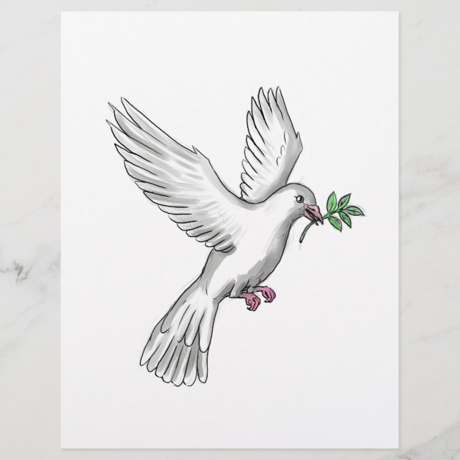 Dove Olive Leaf Tattoo (Front)