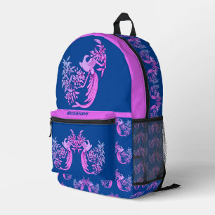 Dove On Branch Bird Motif Art Personalised Printed Backpack