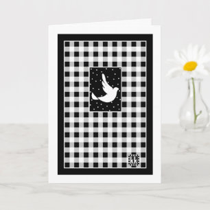 Dove On Snowy Sky greeting card