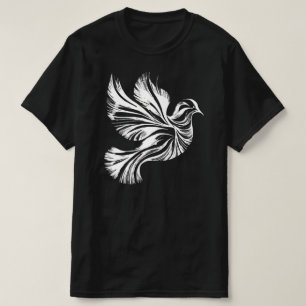 Dove Outline Black and White T-Shirt