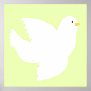 dove painting art poster