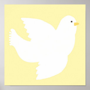 dove painting art poster