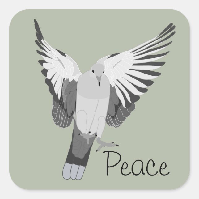 Dove - Peace Square Sticker (Front)