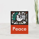 Dove -- Peace with Shakespeare Holiday Card<br><div class="desc">Wish your loved ones "Health,  peace,  and sweet content" this holiday season.  Graced with an photograph of a stained glass image of a dove,  this card elicits feelings of peace and love. Everything on this card can be modified.  Make this your own by customising it!</div>