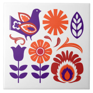 Dove Polish Folk Tiles