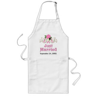Dove & Rose - Just Married T-shirt Long Apron