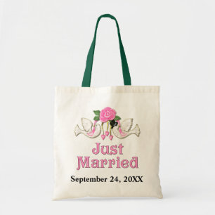 Dove & Rose - Just Married T-shirt Tote Bag