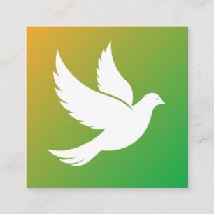 Dove Silhouette Square Business Card