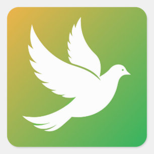 Dove Silhouette Square Sticker