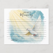 Dove Sunlight Share a Memory Funeral Card