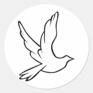 Dove Symbol Classic Round Sticker