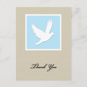 Dove Sympathy Thank You Postcard