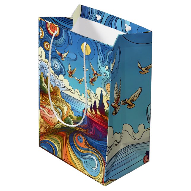 DOVE UTOPIA MEDIUM GIFT BAG (Back Angled)