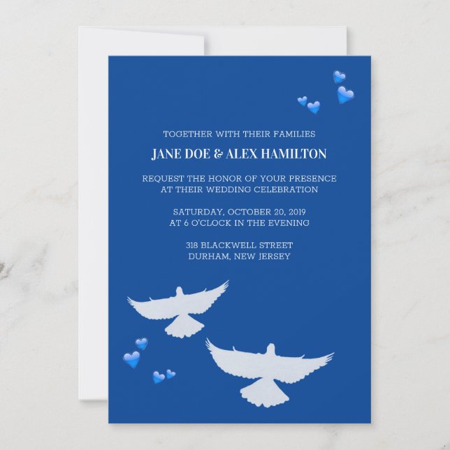 Dove Wedding Invitation (Front)
