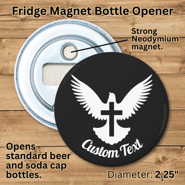 Dove with Cross Bottle Opener (Creator Uploaded)