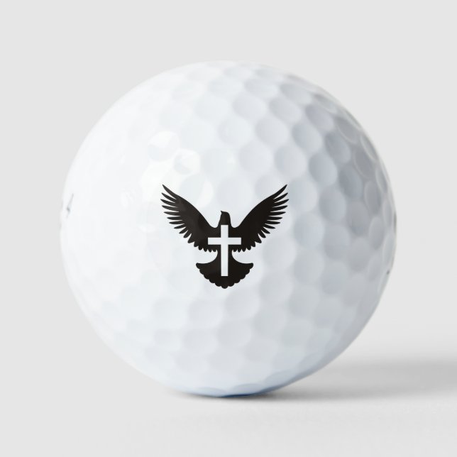 Dove with Cross Golf Balls (Front)