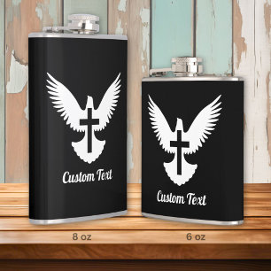 Dove with Cross Hip Flask