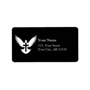 Dove with Cross Label