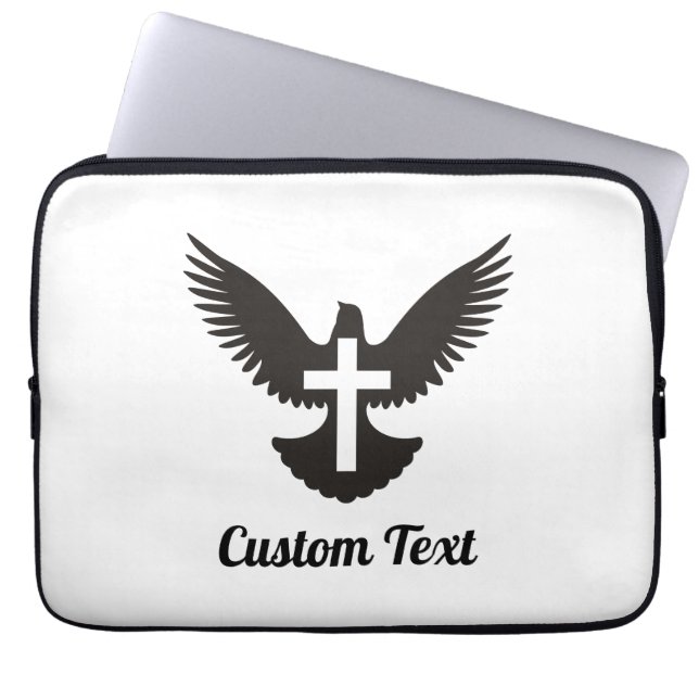 Dove with Cross Laptop Sleeve (Front)