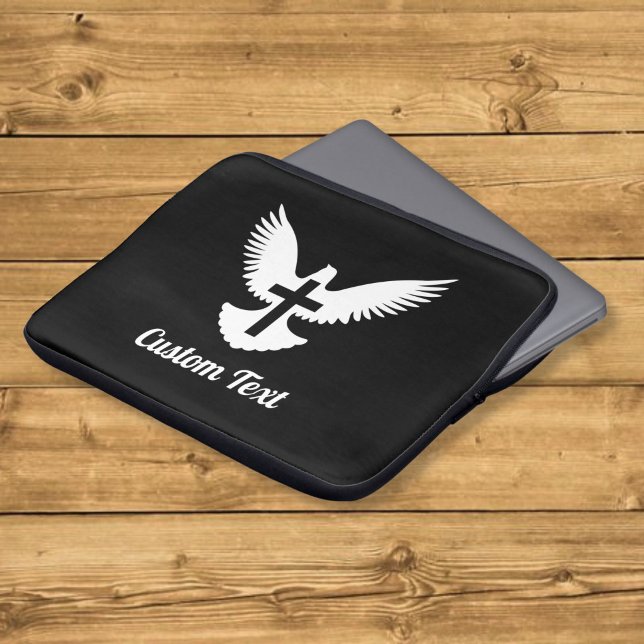Dove with Cross Laptop Sleeve (Creator Uploaded)