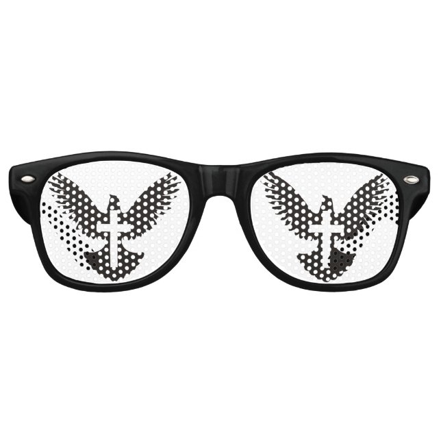 Dove with Cross Retro Sunglasses (Front)