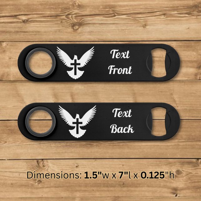 Dove with Cross Speed Bottle Opener (Creator Uploaded)