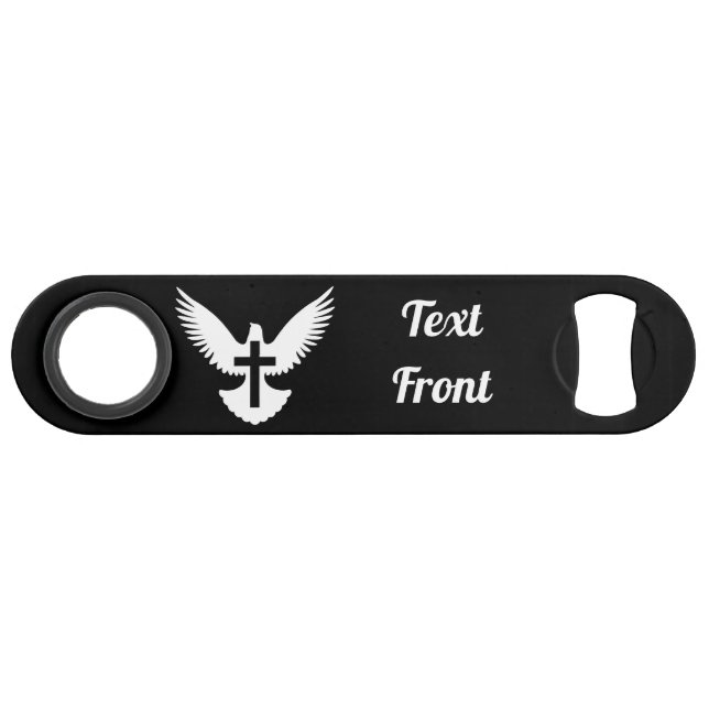 Dove with Cross Speed Bottle Opener (Front (Horizontal))