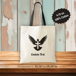 Dove with Cross Tote Bag