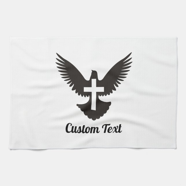 Dove with Cross Towel (Horizontal)