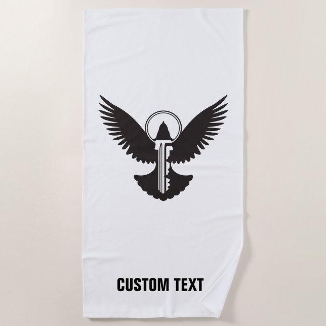 Dove with Key Beach Towel (Front)