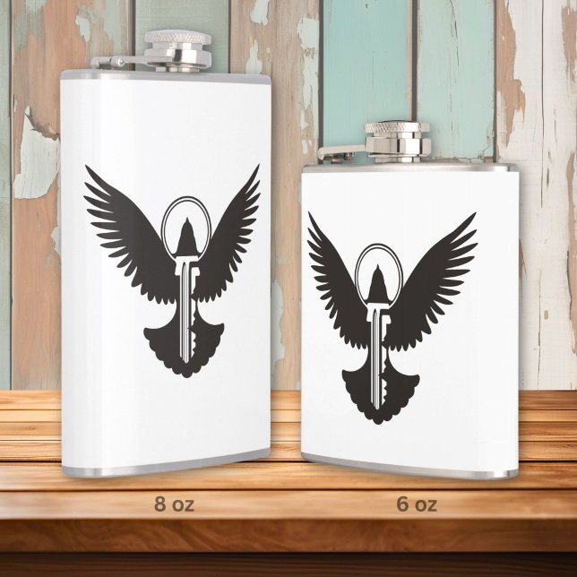 Dove with Key Hip Flask (Creator Uploaded)