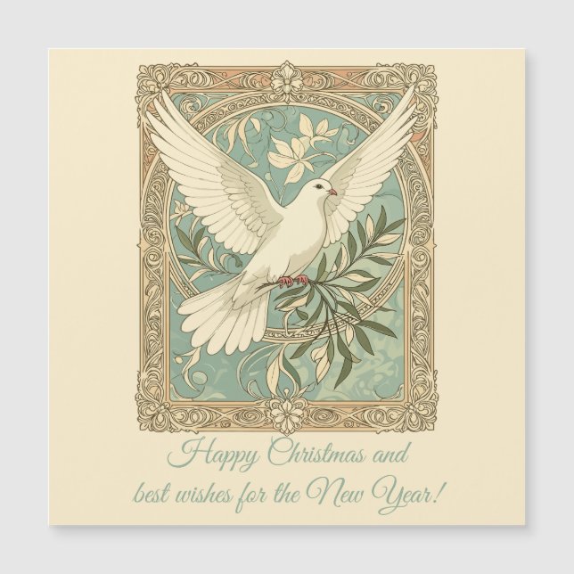 Dove With Olive Branch Christmas  (Front)