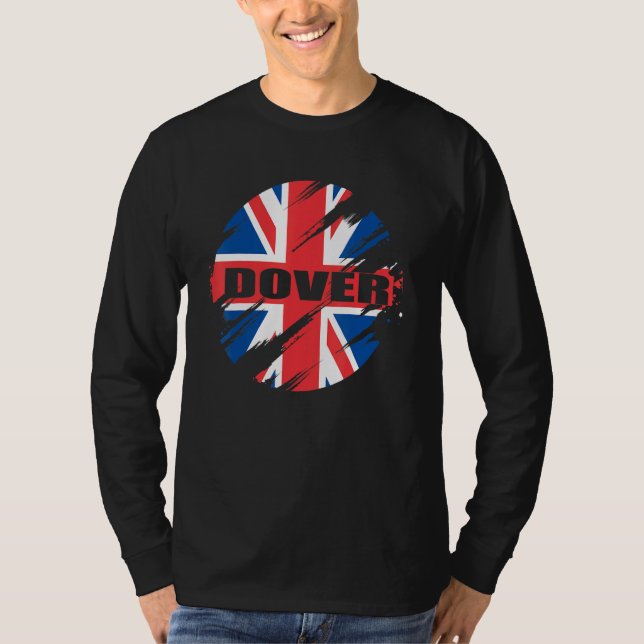 Dover British Flag England Uk Britain Union Jack T-Shirt (Front)