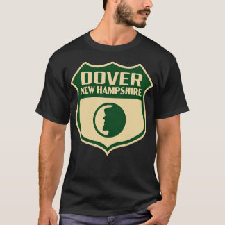 Dover New Hampshire Retro Shield Green T-Shirt