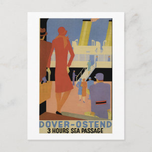 Dover-Ostend - 3 Hour Sea Passage - Vintage Postcard