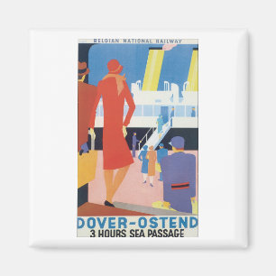 Dover Ostend  Belgian Railway Magnet