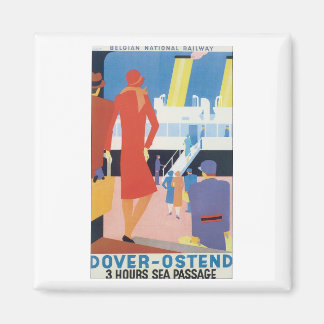 Dover Ostend  Belgian Railway Magnet