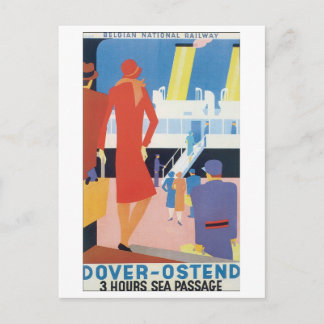 Dover Ostend Belgian Railway Postcard