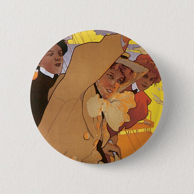 Dover-Ostend Line 6 Cm Round Badge (Front)