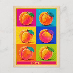 Dover Postcard Delaware Peach Vintage Pop Art