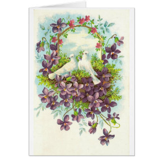 Doves and flowers
