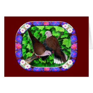 Doves and Flowers Framed