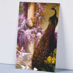 Doves and Peacocks in a Garden Business Card