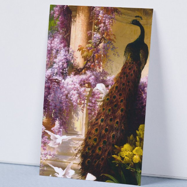 Doves and Peacocks in a Garden Business Card (Creator Uploaded)