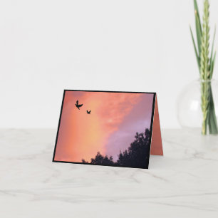 Doves at Sunset Thank You Card