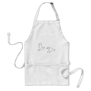 Doves Fly Carry Wedding Rings Standard Apron