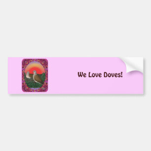 Doves Framed Bumper Sticker