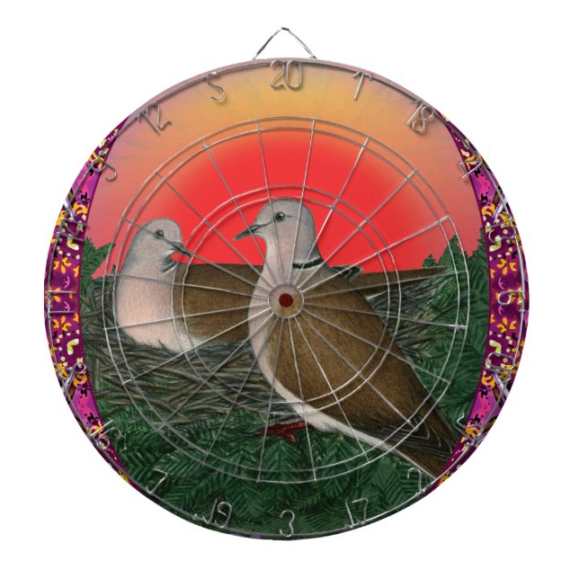 Doves Framed Dartboard (Front)