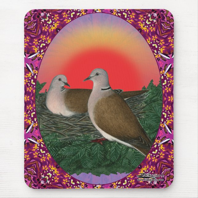 Doves Framed Mouse Pad (Front)