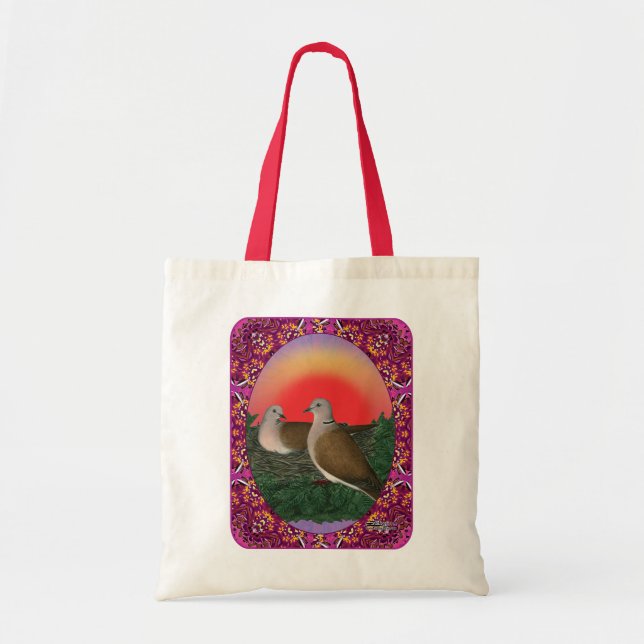 Doves Framed Tote Bag (Front)